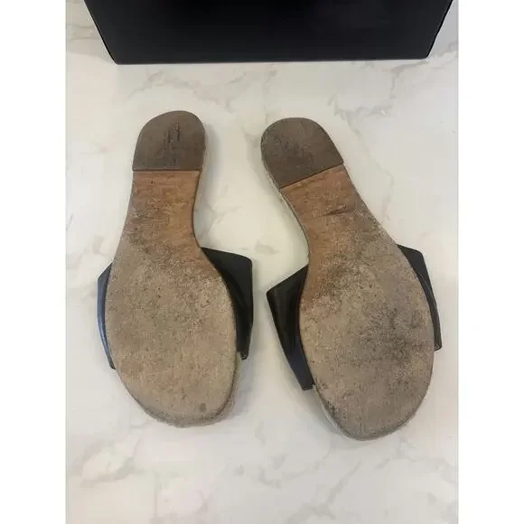Chanel Espadrille Slides - Size 37